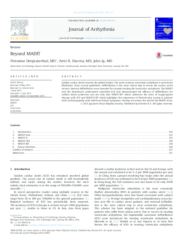 (PDF) Beyond MADIT