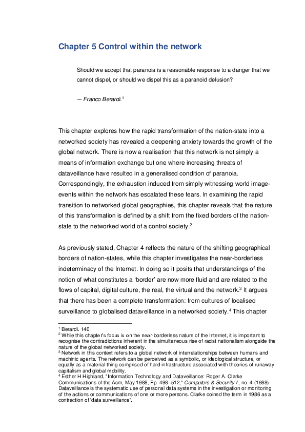 (PDF) Chapter 5 Control within the network