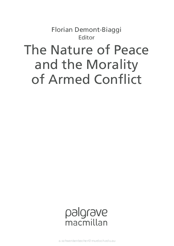 (PDF) Terrorism, jus post bellum and the Prospect of Peace Anne Schwenkenbecher Academia.edu
