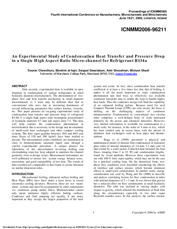 (PDF) C-2006 An Experimental Study of Condensation Heat Transfer and ...