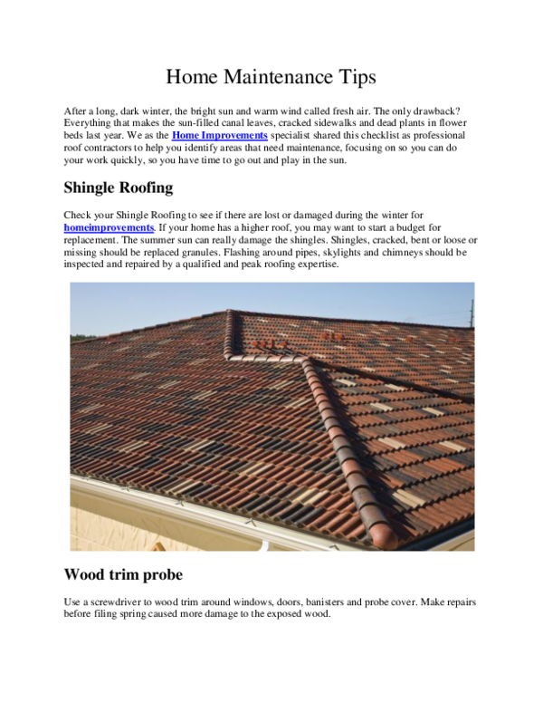 (PDF) Home Maintenance Tips Meredith Home Improvements Academia.edu