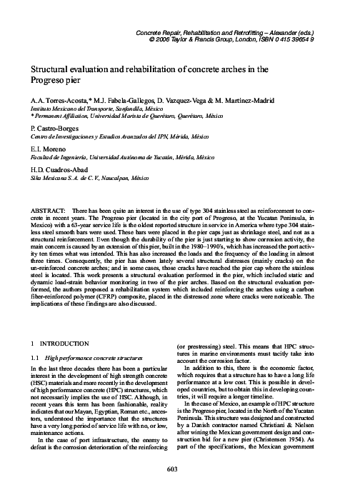(PDF) Structural evaluation and rehabilitation of concrete arches