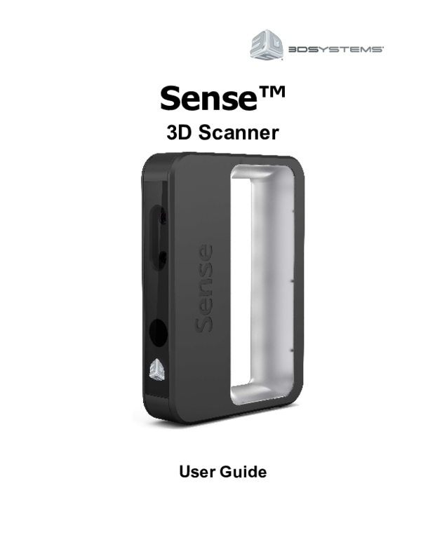(PDF) Sense™ 3D Scanner User Guide juan albarracin Academia.edu