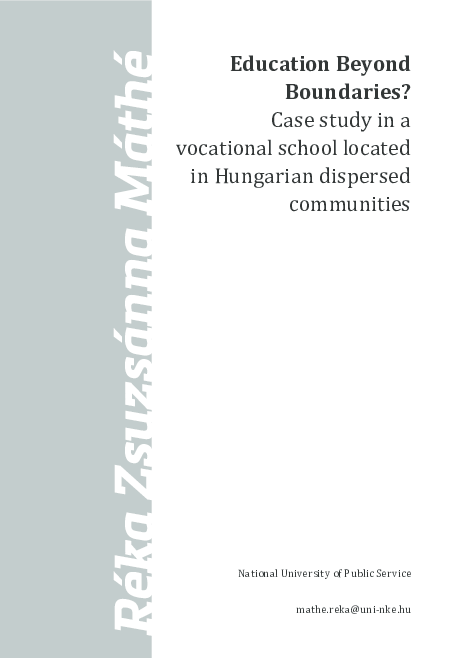 Education Beyond Boundaries?: Case Study in a Vocational School Located in Hungarian Dispersed Communities