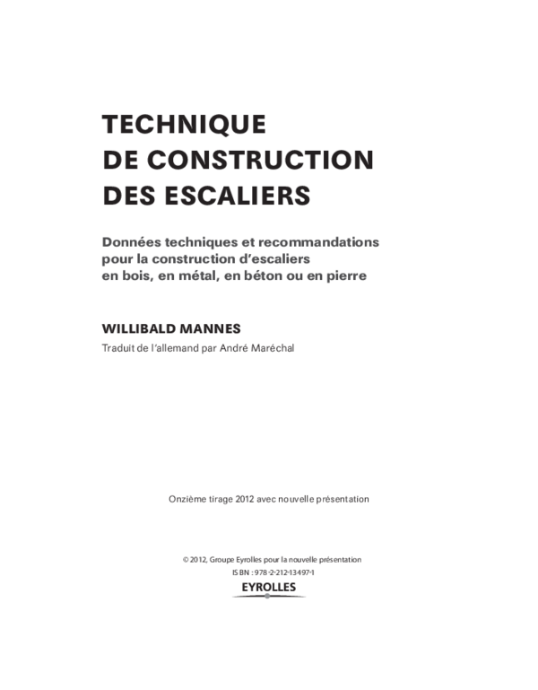 (PDF) TECHNIQUES DE CONSTRUCTION DES ESCALIERS