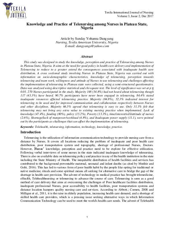 Advantages of telenursing image