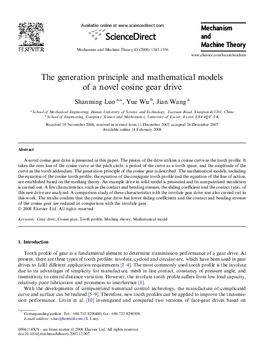 (PDF) The generation principle and mathematical models of a novel