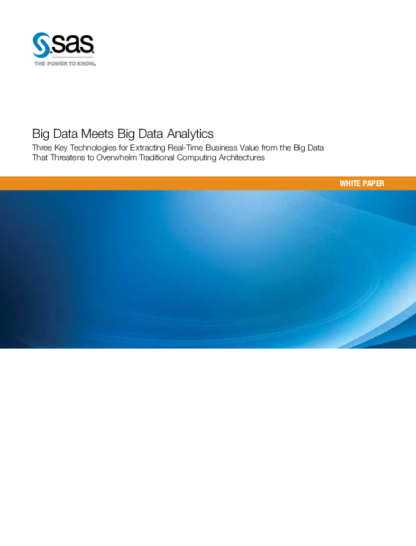 (PDF) Big Data Meets Big Data Analytics Three Key Technologies for ...
