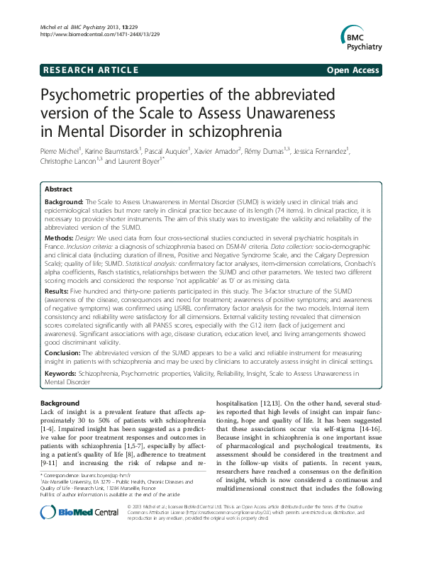 (PDF) Psychometric properties of the abbreviated version of the Scale ...