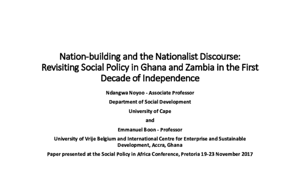 (PPT) Nation-building and the Nationalist Discourse: Revisiting Social ...