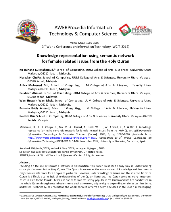 (PDF) Knowledge representation using semantic network for female ...