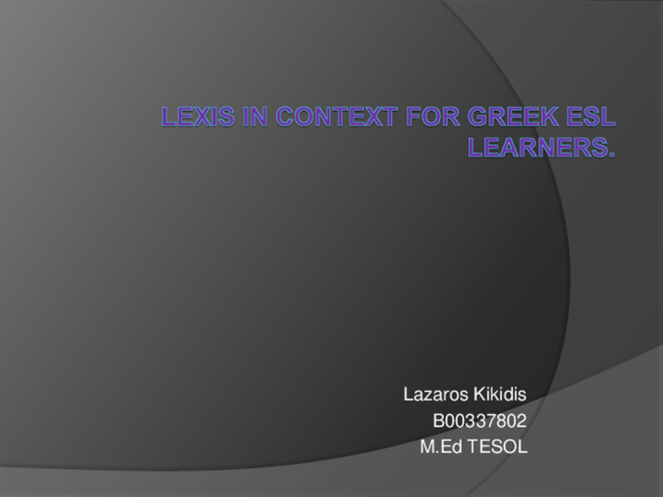 (PPT) Lexis In Context