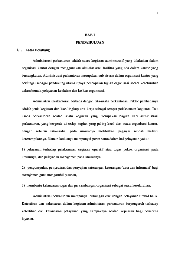 Doc Bab I Pendahuluan 1 1 Latar Belakang Ewink Sujatmiko Academia Edu