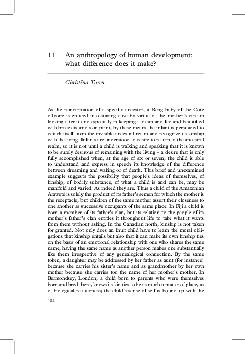 (PDF) An anthropology of human development what difference does it