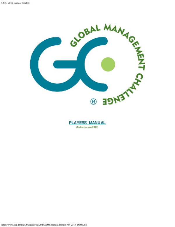 (PDF) PLAYERS' MANUAL The decision form Screen example Tables Guidance ...
