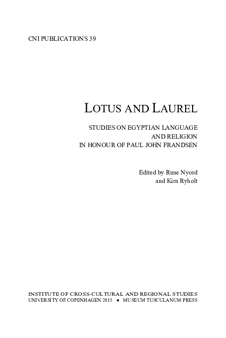 A Self-Dedication Addressed to Anubis: Divine Protection against Malevolent Forces or Forced Labor?