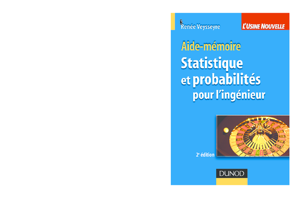 Pdf Aide Memoire De L Ingenieur Statistique Et Probabilites Pour L Ingenieur Sma Ismail Academia Edu