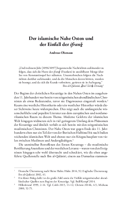 Pdf Andreas Obenaus Der Islamische Nahe Osten Und Der Einfall