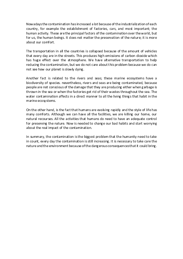 (DOC) CONTAMINATION WRITING