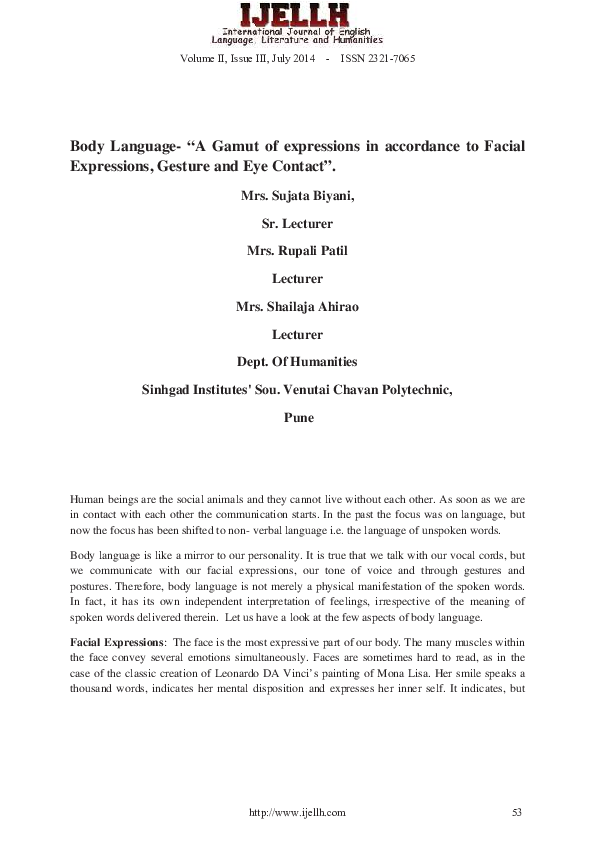 (PDF) Body Language- 