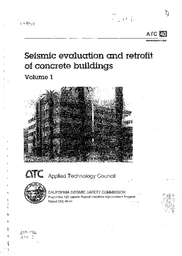 (PDF) Seismic evaluation and retrofit of concrete buildings aTe Applied ...