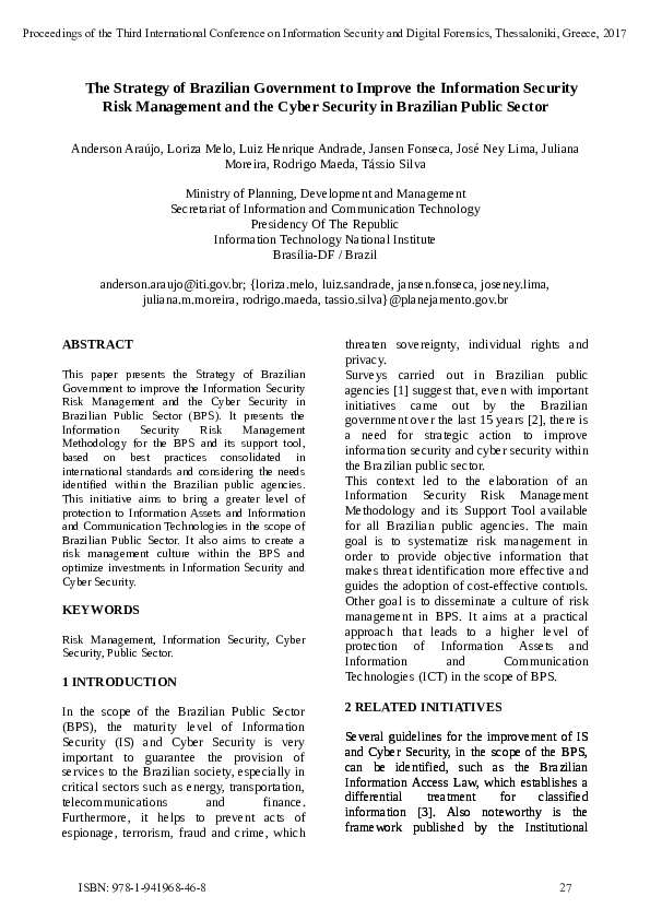 (PDF) The Strategy of Brazilian Government to Improve the Information ...