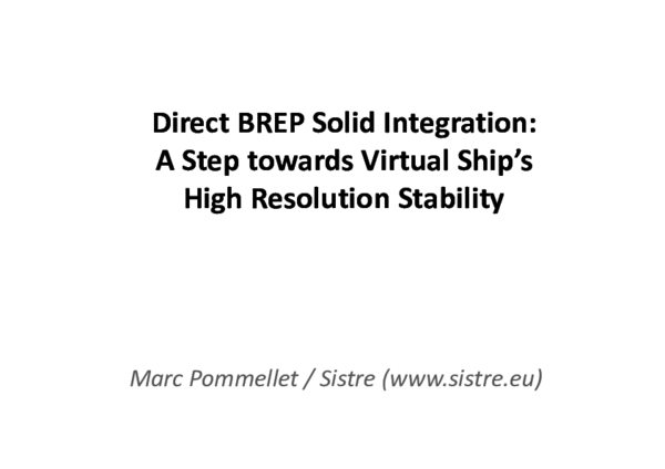 (PDF) Direct BREP Solid Integration: A Step towards Virtual Ship’s High ...