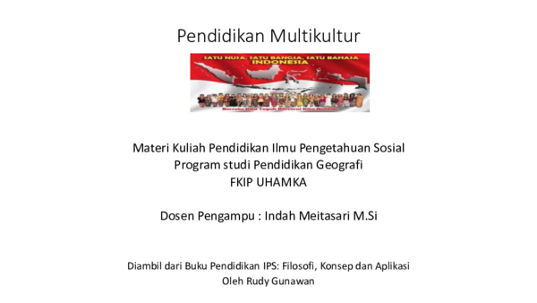 Ppt Pendidikan Multikultur Pptx