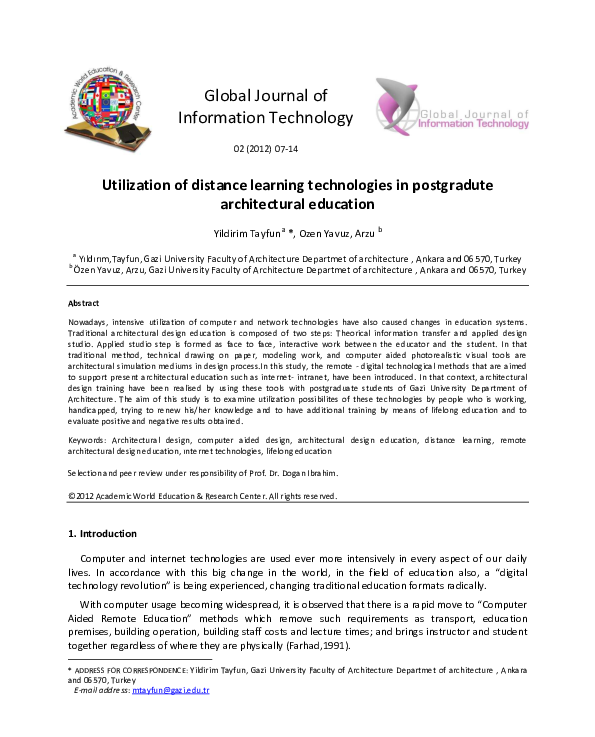 (PDF) Utilization of distance learning technologies in postgradute ...