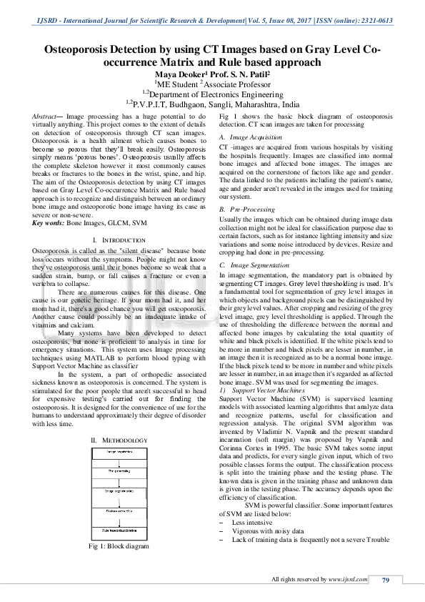 (PDF) Osteoporosis Detection by using CT Images based on Gray Level Co ...