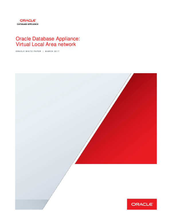 (PDF) Oracle Database Appliance: Virtual Local Area network