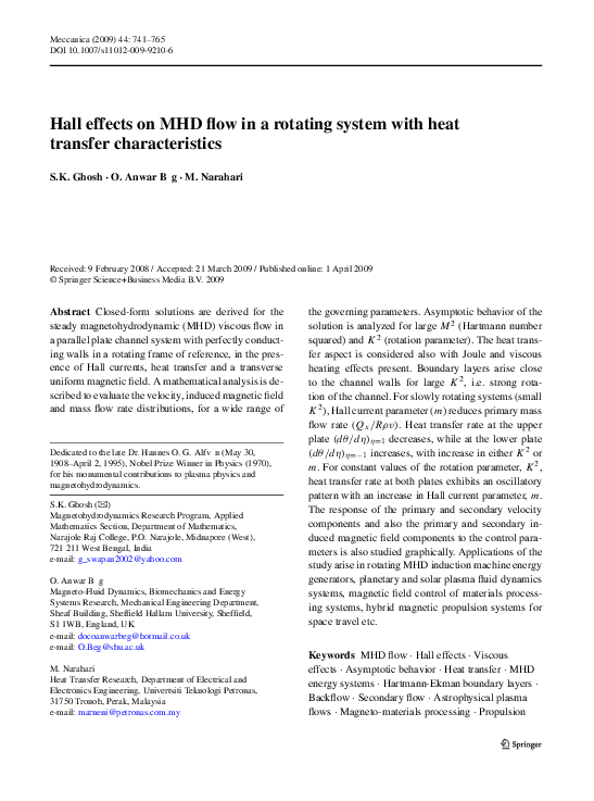 (PDF) Hall effects on MHD flow in a rotating system with heat transfer ...