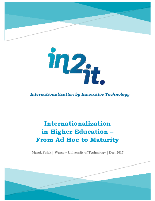 (PDF) Internationalisation in Higher Education – From Ad Hoc to Maturity