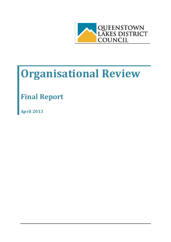 (PDF) Organisational Review Final Report