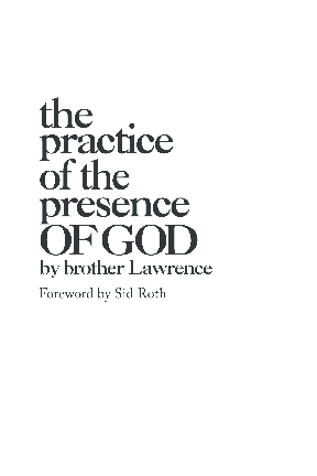 Brother Lawrence Pdf