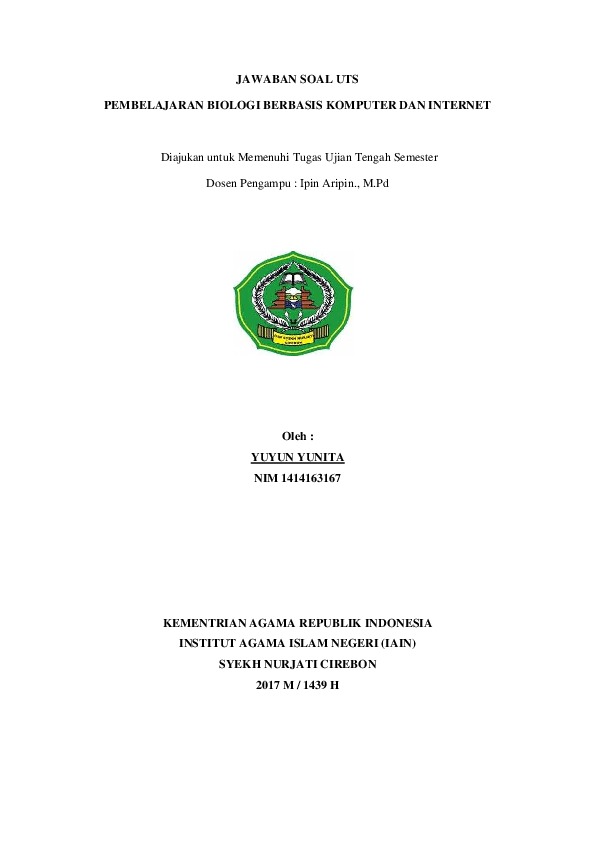 (PDF) JAWABAN SOAL UTS
