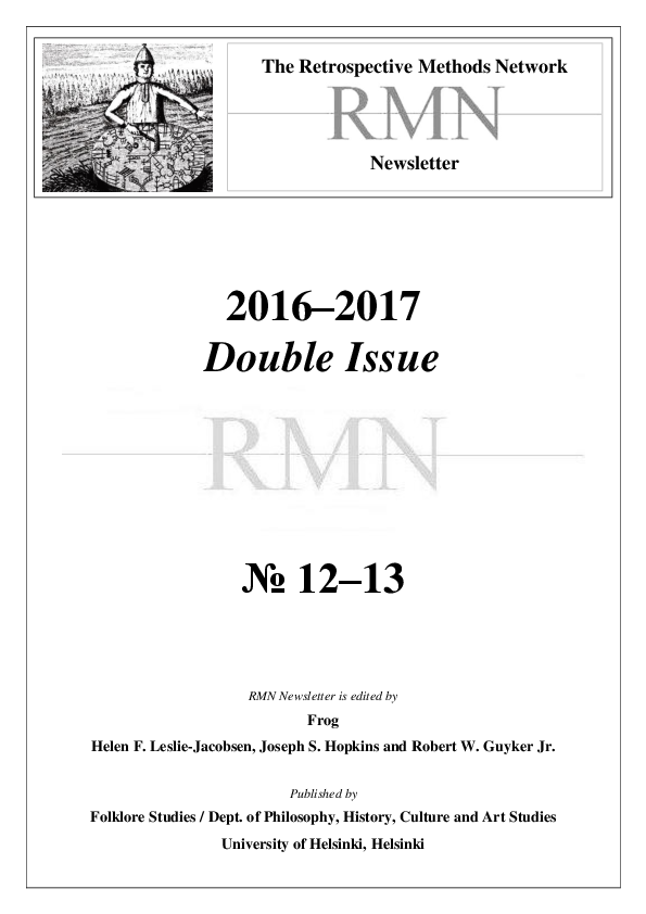 Gardeła L. (2017) Book Summary: (Magic) Staffs in the Viking Age, The Retrospective Methods Network Newsletter 12-13, 184-187.