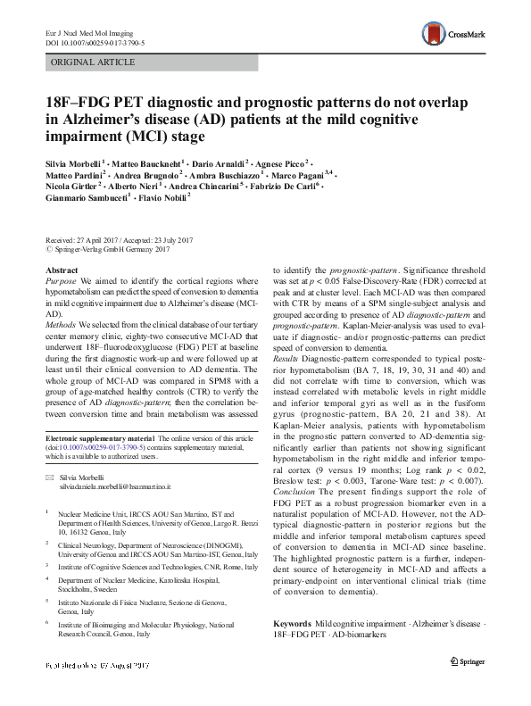 (PDF) Relative Capability of MR Imaging and FDG PET to Depict Changes ...