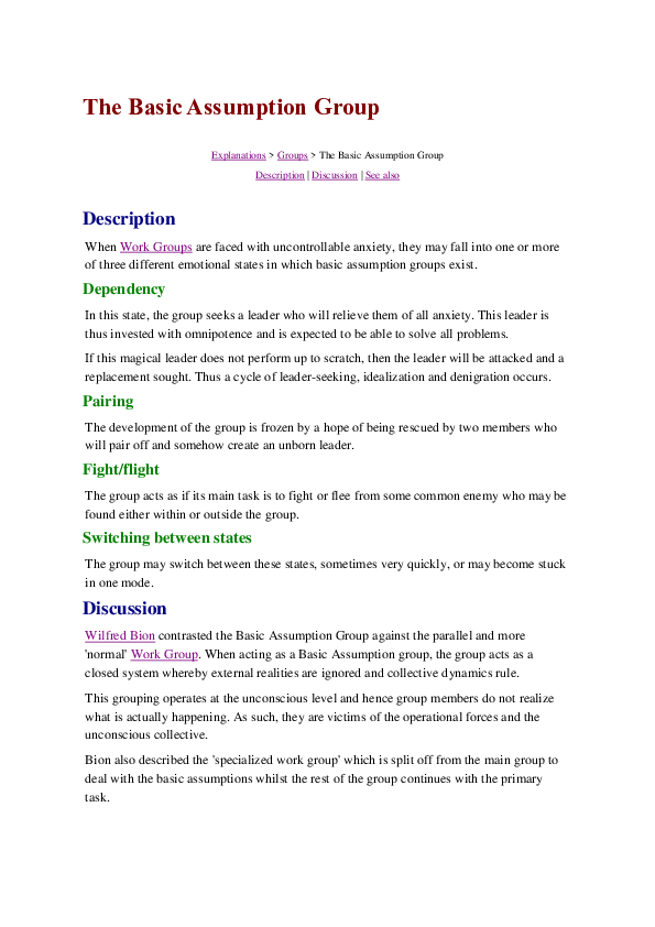 (DOC) The Basic Assumption Group jane Academia.edu