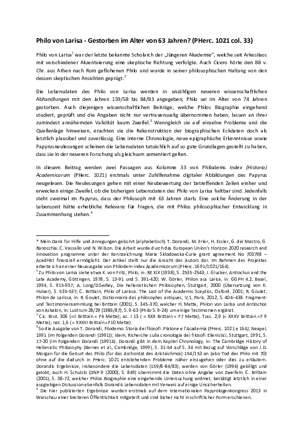 Zahlengedichtung in Stratigraphie
