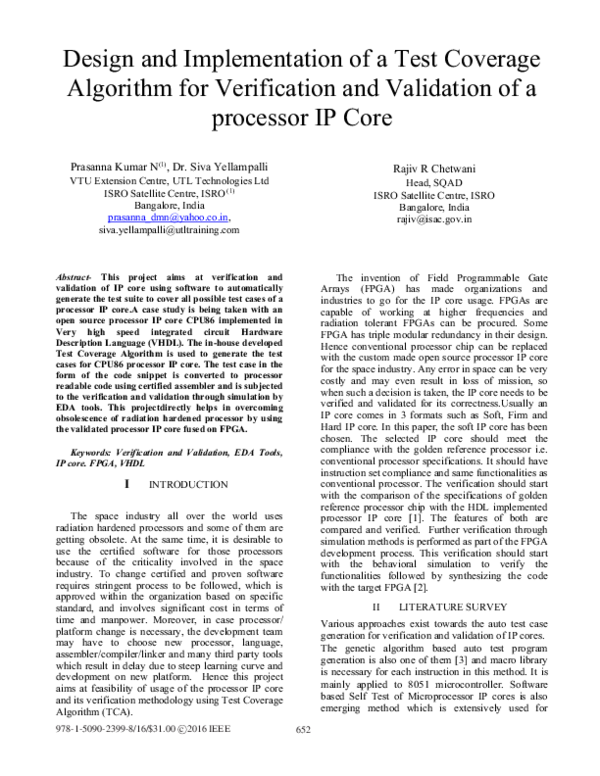 (PDF) Design and Implementation of a Test Coverage Algorithm for ...