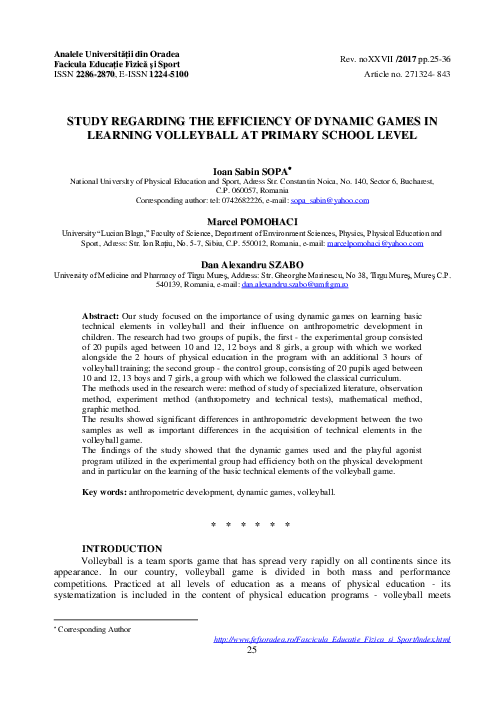 Pdf Study Regarding The Efficiency Of Dynamic Games In Learning
