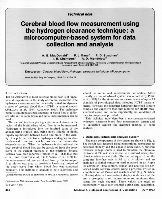 (PDF) Cerebral blood flow measurement using the hydrogen clearance ...