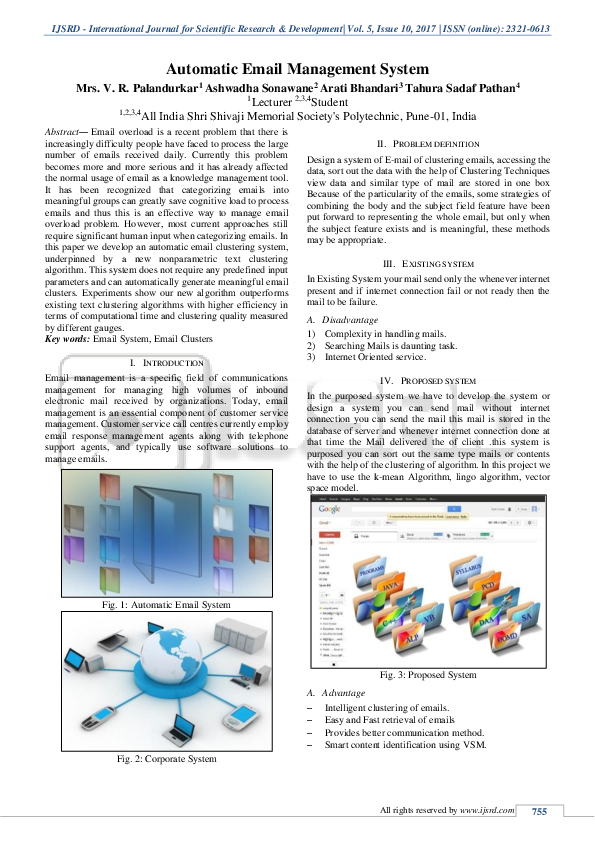 (PDF) Automatic Email Management System