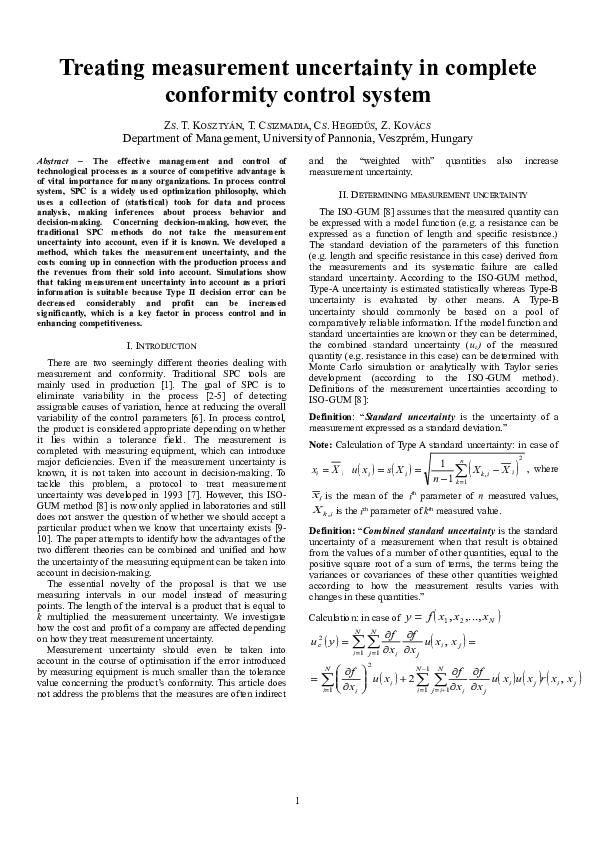 (DOC) Treating measurement uncertainty in complete conformity control ...