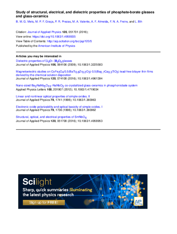 (PDF) Study of structural, electrical, and dielectric properties of ...