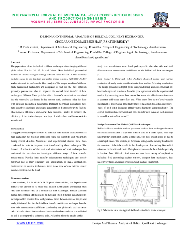 (PDF) INTERNATIONAL JOURNAL OF MECHANICAL -CIVIL CONSTRUCTION DESIGNS ...