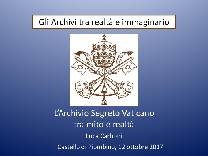 (PDF) L'Archivio Segreto Vaticano tra mito