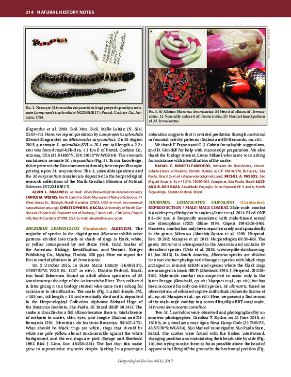 (PDF) 214 NATURAL HISTORY NOTES