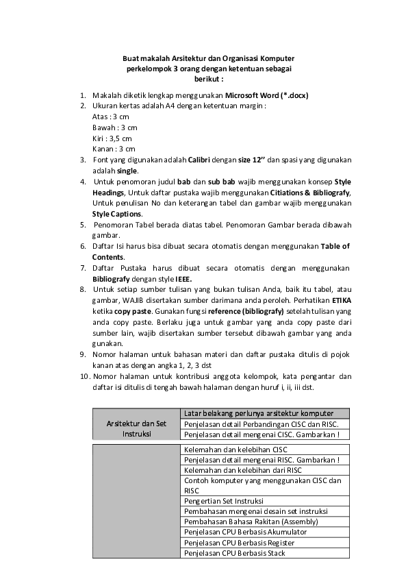 Makalah Organisasi Dan Arsitektur Komputer – Bersama